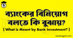 ব্যাংকের বিনিয়োগ বলতে কি বুঝায়?