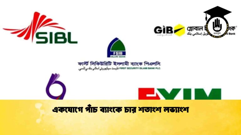 একযোগে পাঁচ ব্যাংকে চার শতাংশ লভ্যাংশ