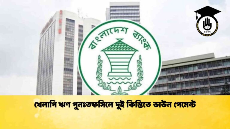 খেলাপি ঋণ পুনঃতফসিলে দুই কিস্তিতে ডাউন পেমেন্ট