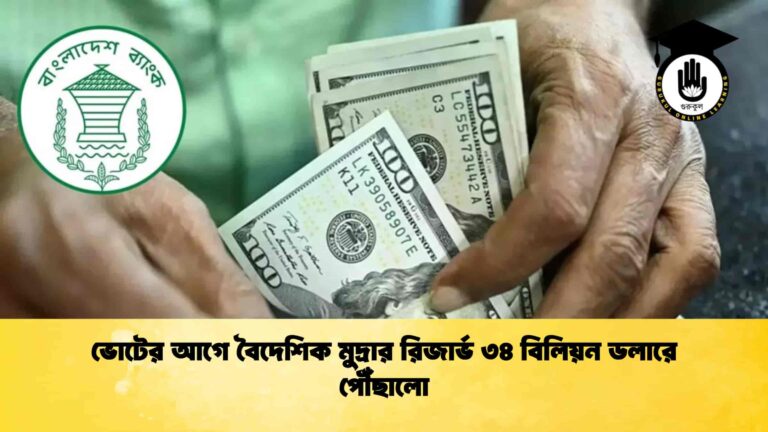 ভোটের আগে বৈদেশিক মুদ্রার রিজার্ভ ৩৪ বিলিয়ন ডলারে পৌঁছালো