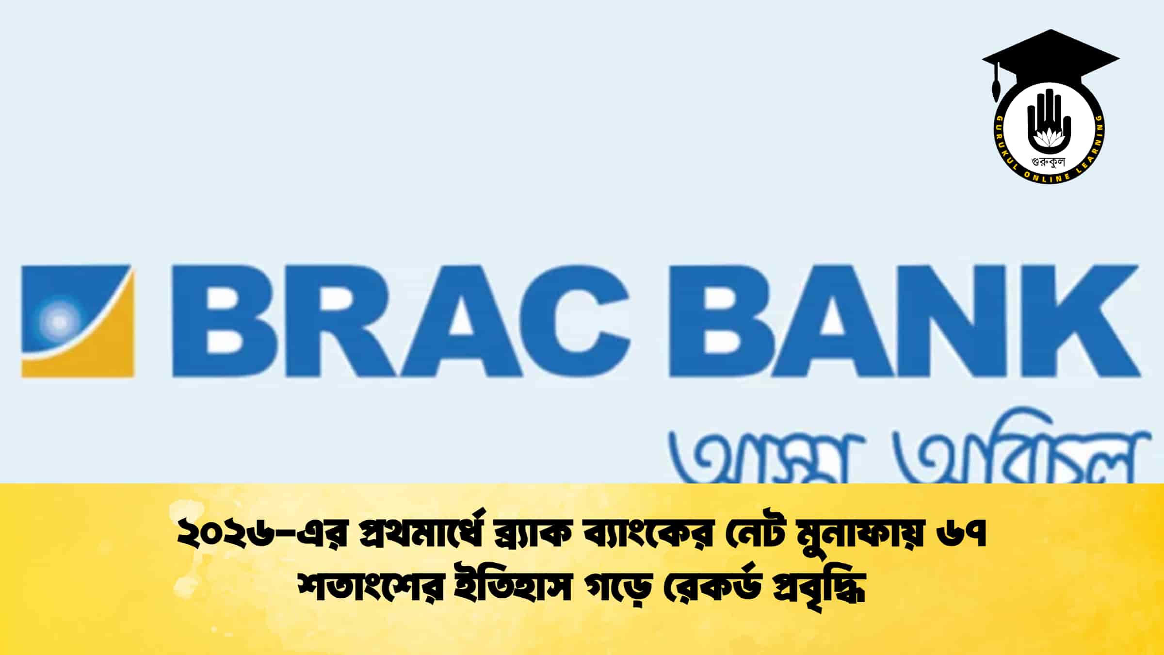 ২০২৬-এর প্রথমার্ধে ব্র্যাক ব্যাংকের নেট মুনাফায় ৬৭ শতাংশের ইতিহাস গড়ে রেকর্ড প্রবৃদ্ধি