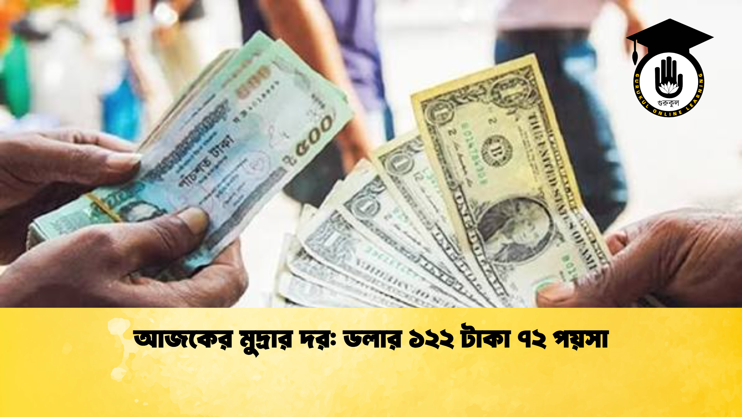 আজকের মুদ্রার দর ডলার ১২২ টাকা ৭২ পয়সা (2)