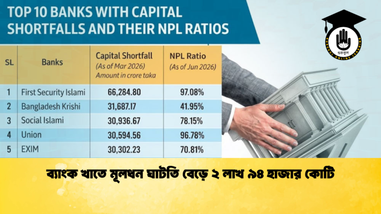 ব্যাংক খাতে মূলধন ঘাটতি বেড়ে ২ লাখ ৯৪ হাজার কোটি (2)