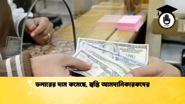 ডলারের দাম কমেছে, স্বস্তি আমদানিকারকদের